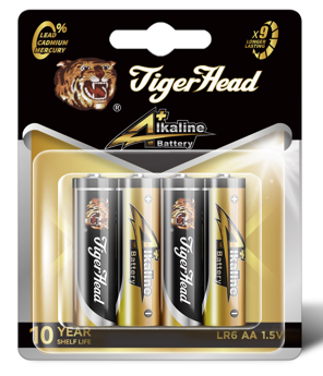 TIGER HEAD A+ ALKALINE BATTERIES  LR6 AA SIZE