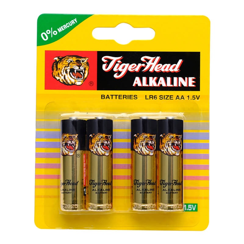 AA LR6 Alkaline Batteries - Tiger Head